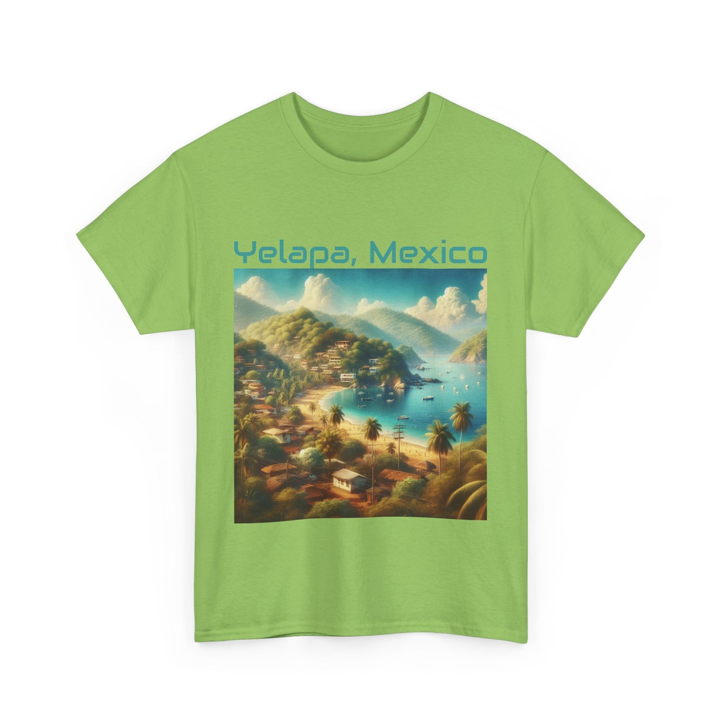 Beautiful Yelapa, Mexico on Cotton Tee - "Relax" By ZabzLabz