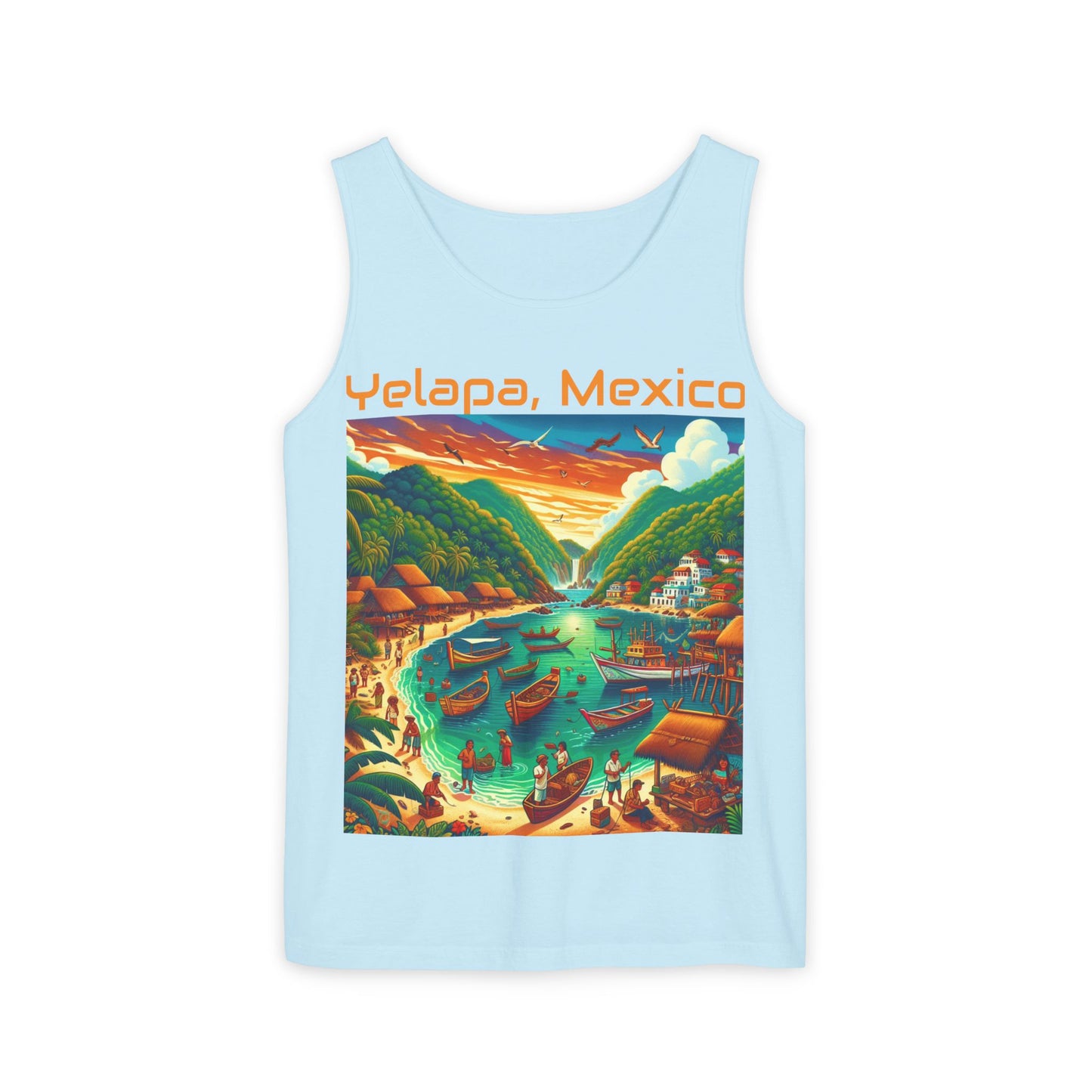 Yelapa, Mexico Beach Vibes Tank Top | Unisex Garment-Dyed Summer Wear