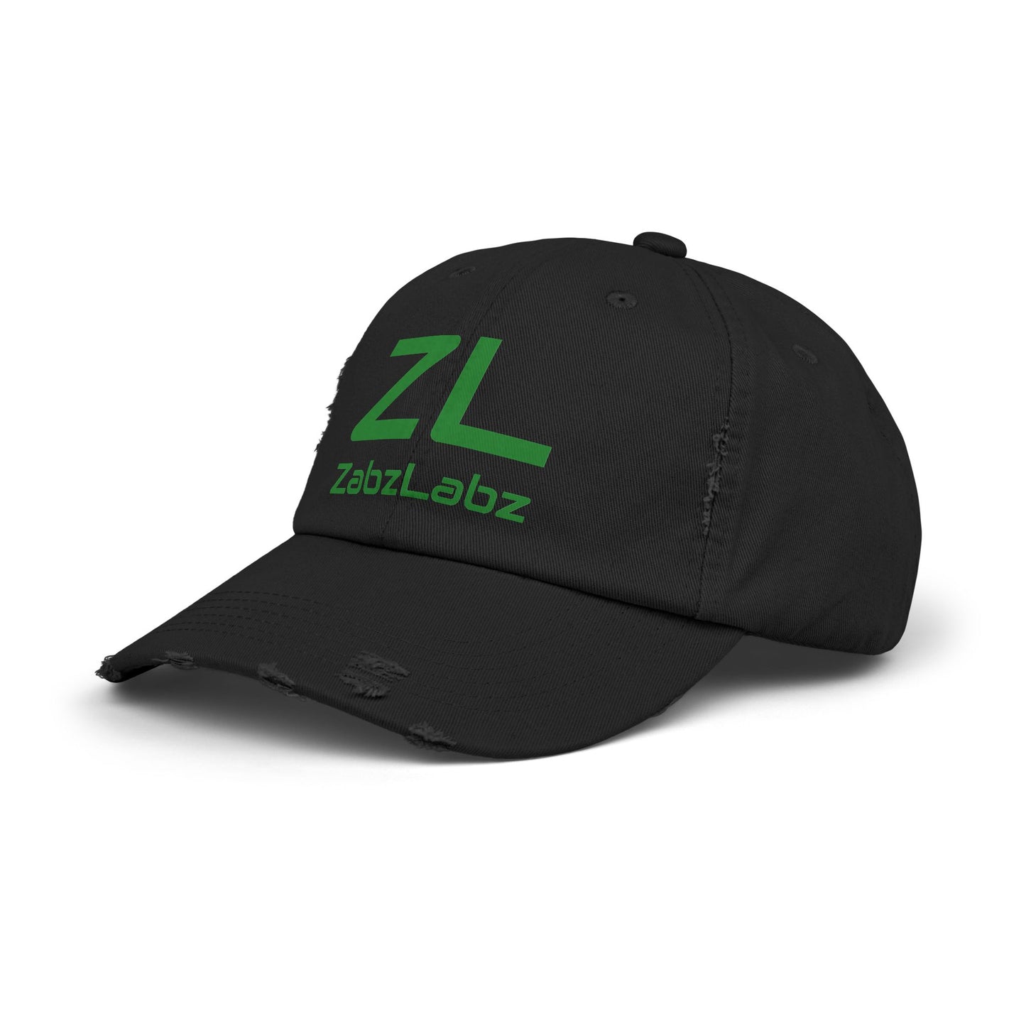 Distressed Style Cap - Adjustable Casual Streetwear "ZL" By ZabzLabz