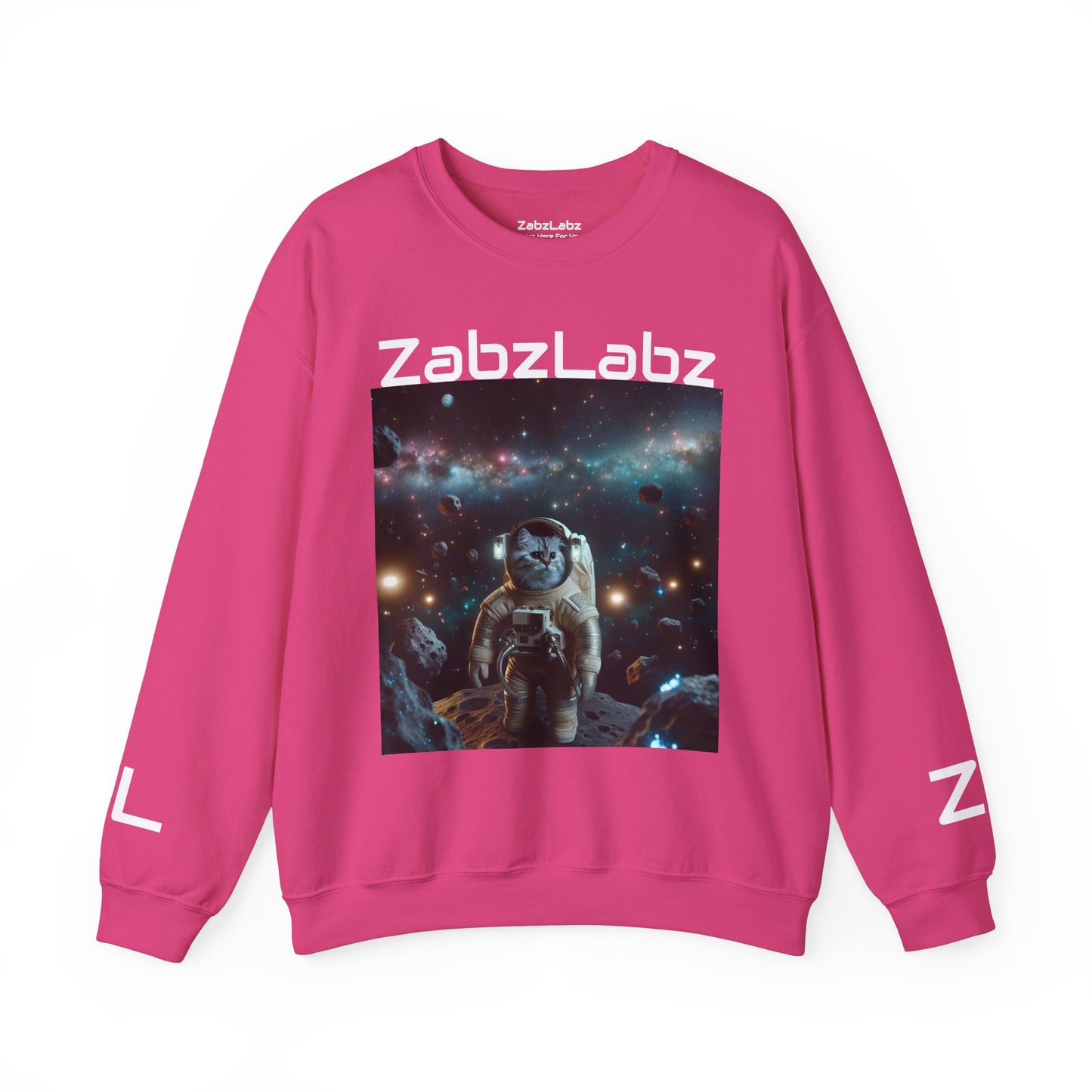 ZabzLabz Space Cat Crewneck Sweatshirt – Unisex Heavy Blend™