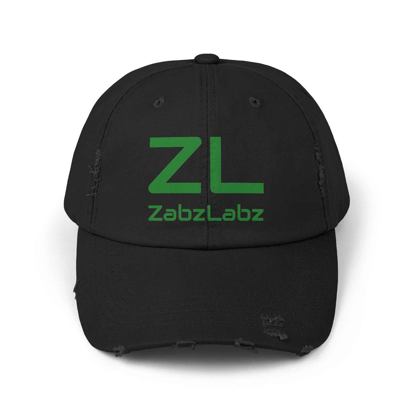 Distressed Style Cap - Adjustable Casual Streetwear "ZL" By ZabzLabz