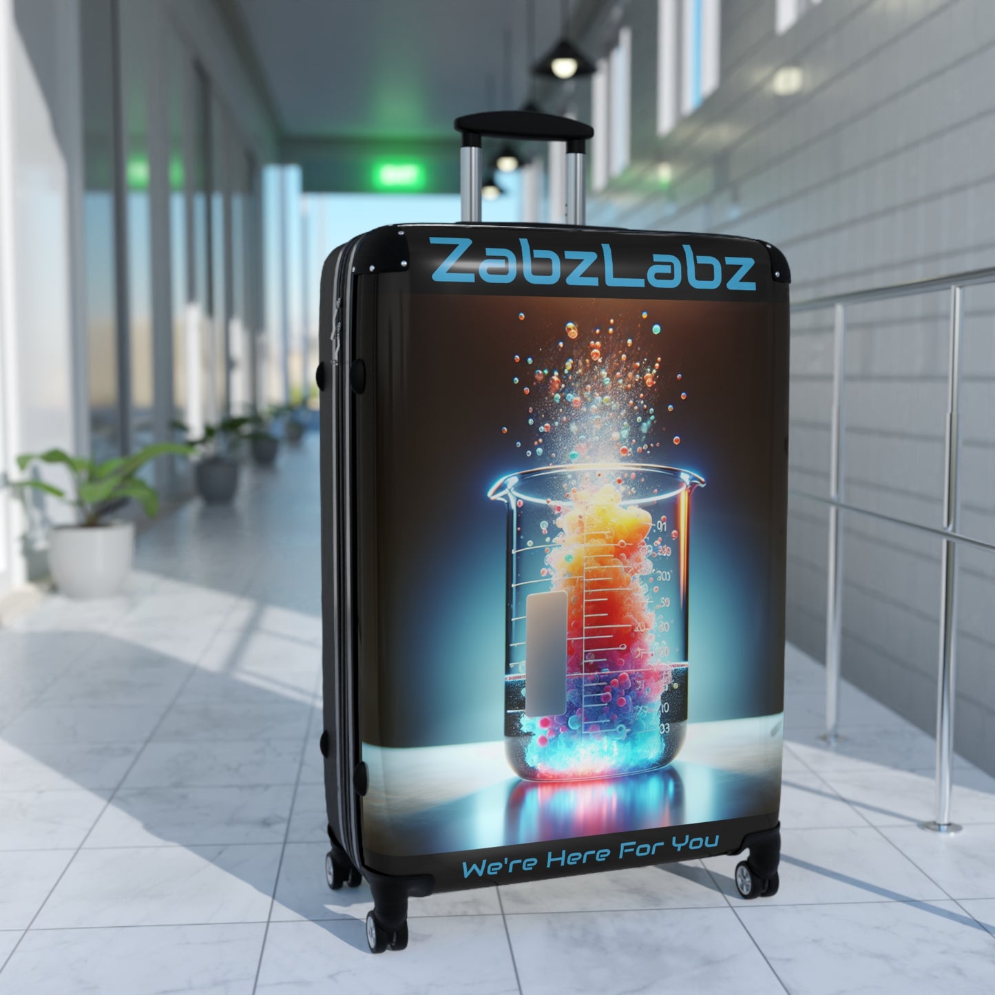 Chemistry Suitcase - Travel with Style "We're Here For You" By ZabzLabz