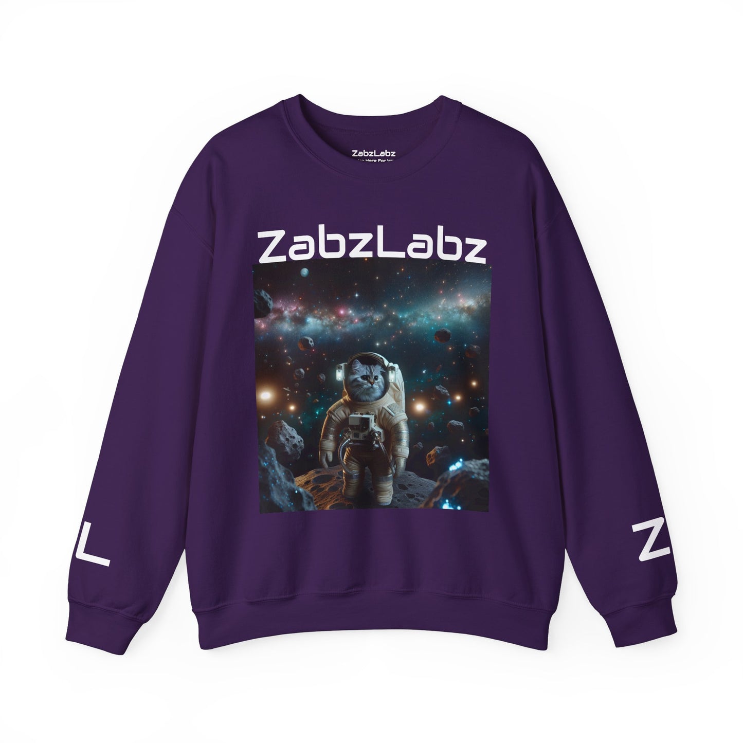 ZabzLabz Space Cat Crewneck Sweatshirt – Unisex Heavy Blend™