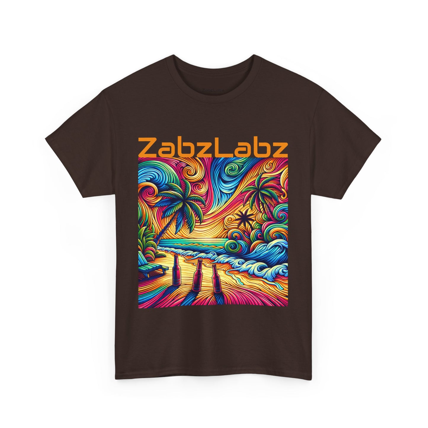 Sunset Beach Cotton Tee -  "Sunset" By ZabzLabz