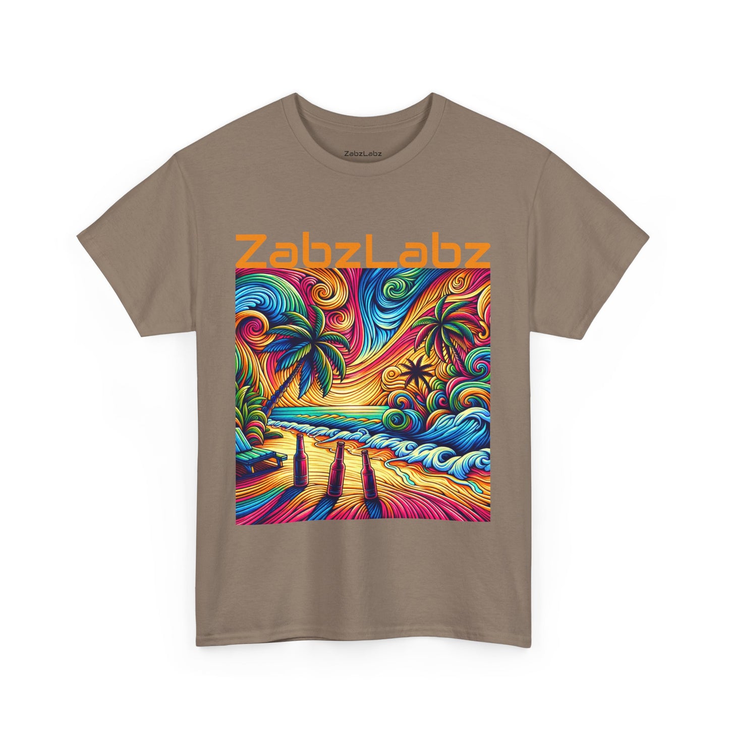 Sunset Beach Cotton Tee -  "Sunset" By ZabzLabz