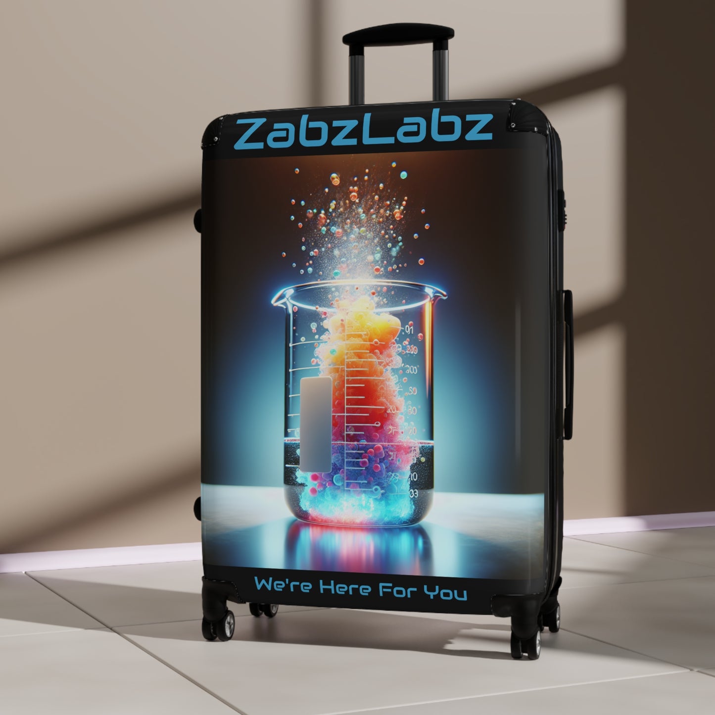 Chemistry Suitcase - Travel with Style "We're Here For You" By ZabzLabz