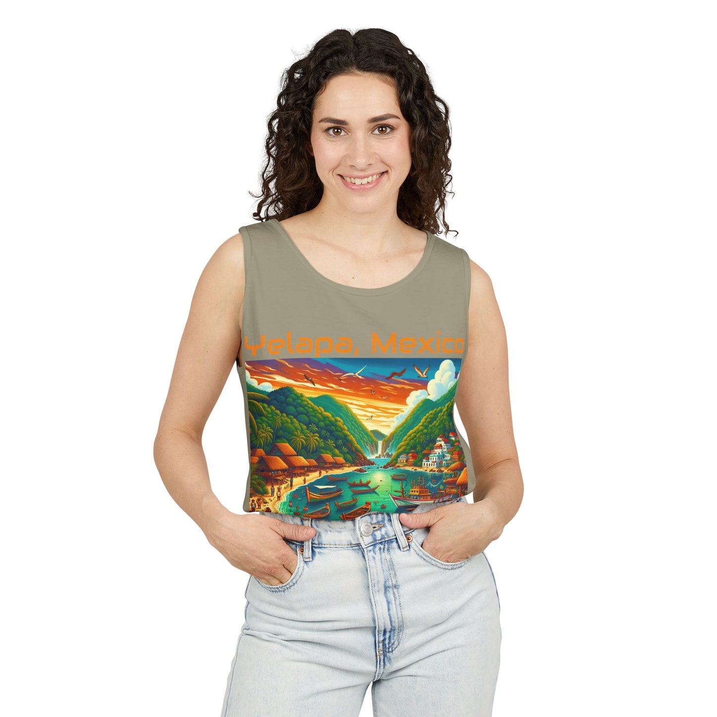 Yelapa, Mexico Beach Vibes Tank Top | Unisex Garment-Dyed Summer Wear