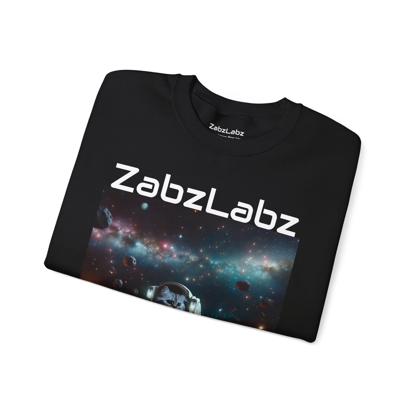 ZabzLabz Space Cat Crewneck Sweatshirt – Unisex Heavy Blend™