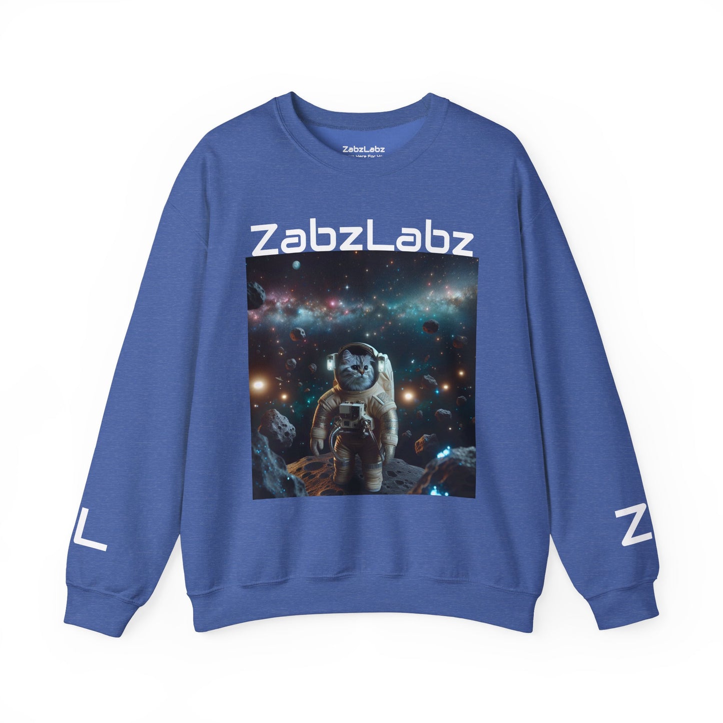 ZabzLabz Space Cat Crewneck Sweatshirt – Unisex Heavy Blend™