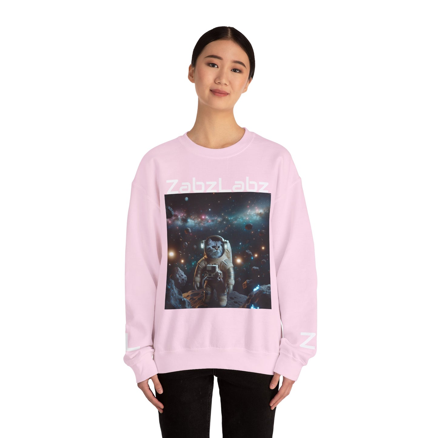 ZabzLabz Space Cat Crewneck Sweatshirt – Unisex Heavy Blend™