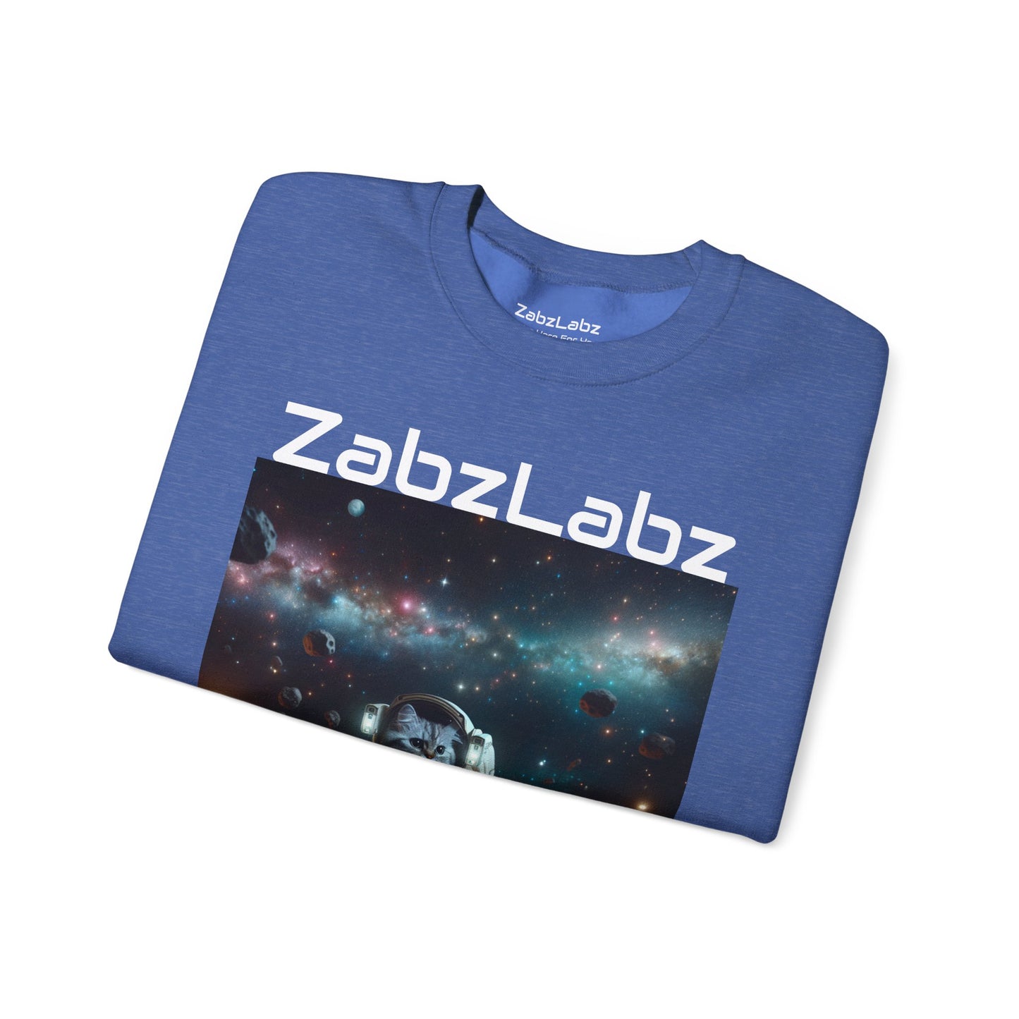 ZabzLabz Space Cat Crewneck Sweatshirt – Unisex Heavy Blend™