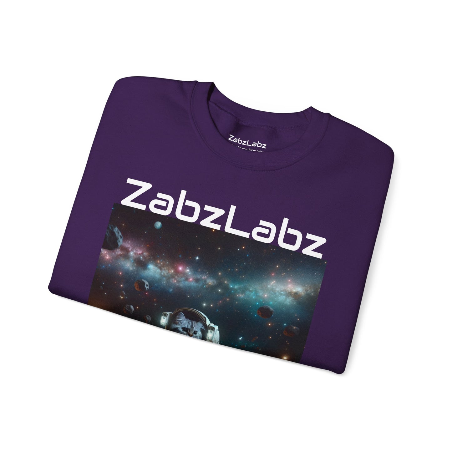 ZabzLabz Space Cat Crewneck Sweatshirt – Unisex Heavy Blend™