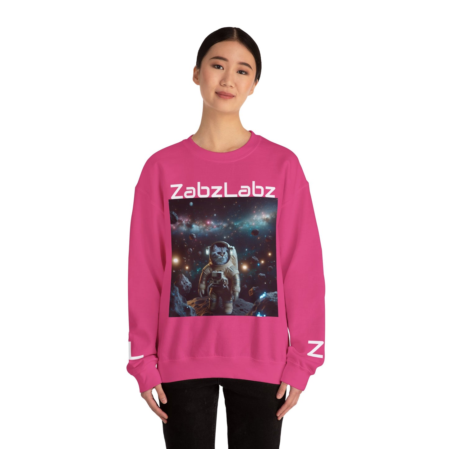 ZabzLabz Space Cat Crewneck Sweatshirt – Unisex Heavy Blend™