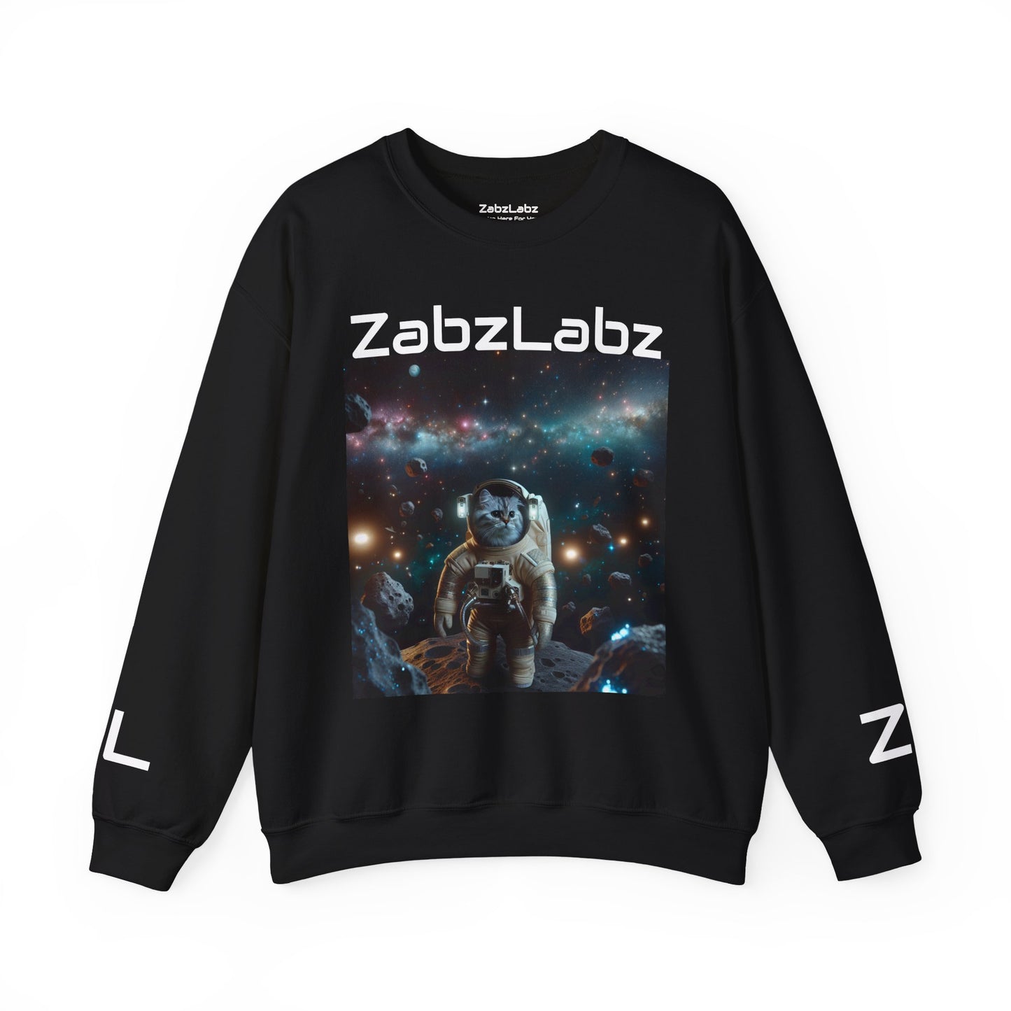 ZabzLabz Space Cat Crewneck Sweatshirt – Unisex Heavy Blend™