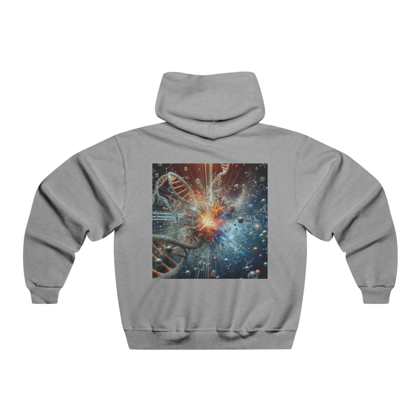 DNA Themed NUBLEND® Hooded Sweatshirt - "We're Here To Help" By ZabzLabz