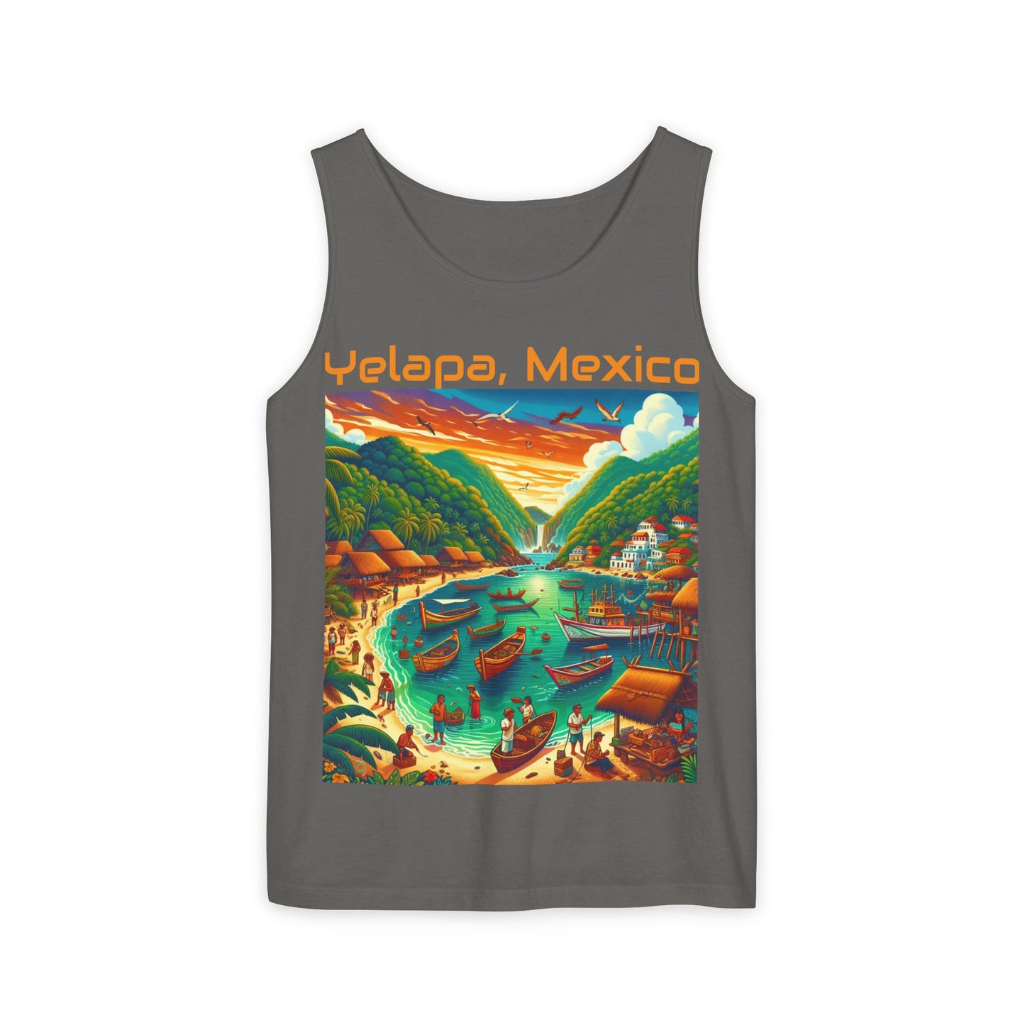 Yelapa, Mexico Beach Vibes Tank Top | Unisex Garment-Dyed Summer Wear