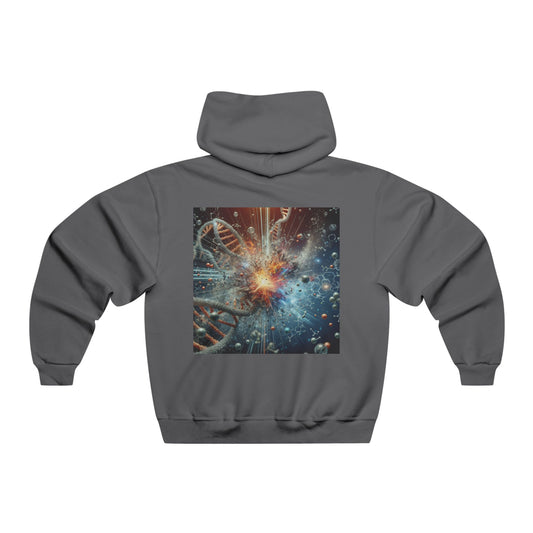 DNA Themed NUBLEND® Hooded Sweatshirt - "We're Here To Help" By ZabzLabz