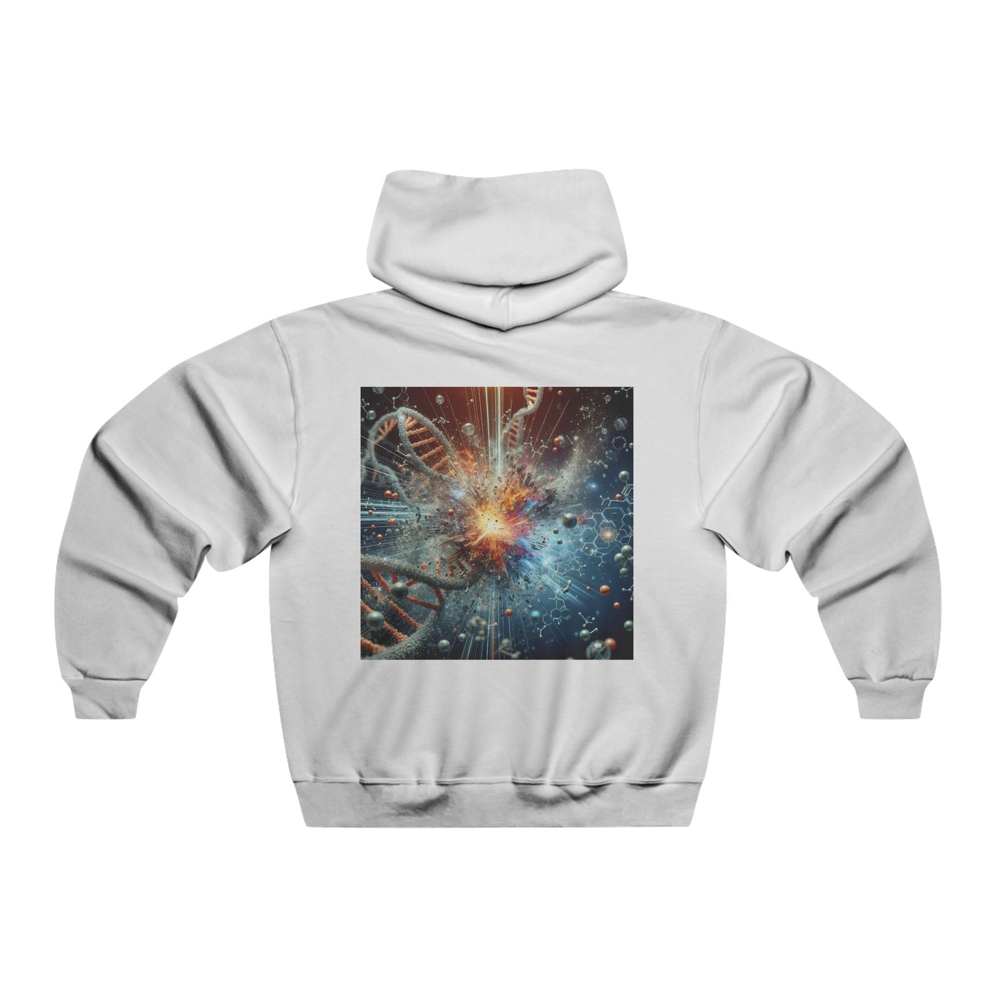 DNA Themed NUBLEND® Hooded Sweatshirt - "We're Here To Help" By ZabzLabz