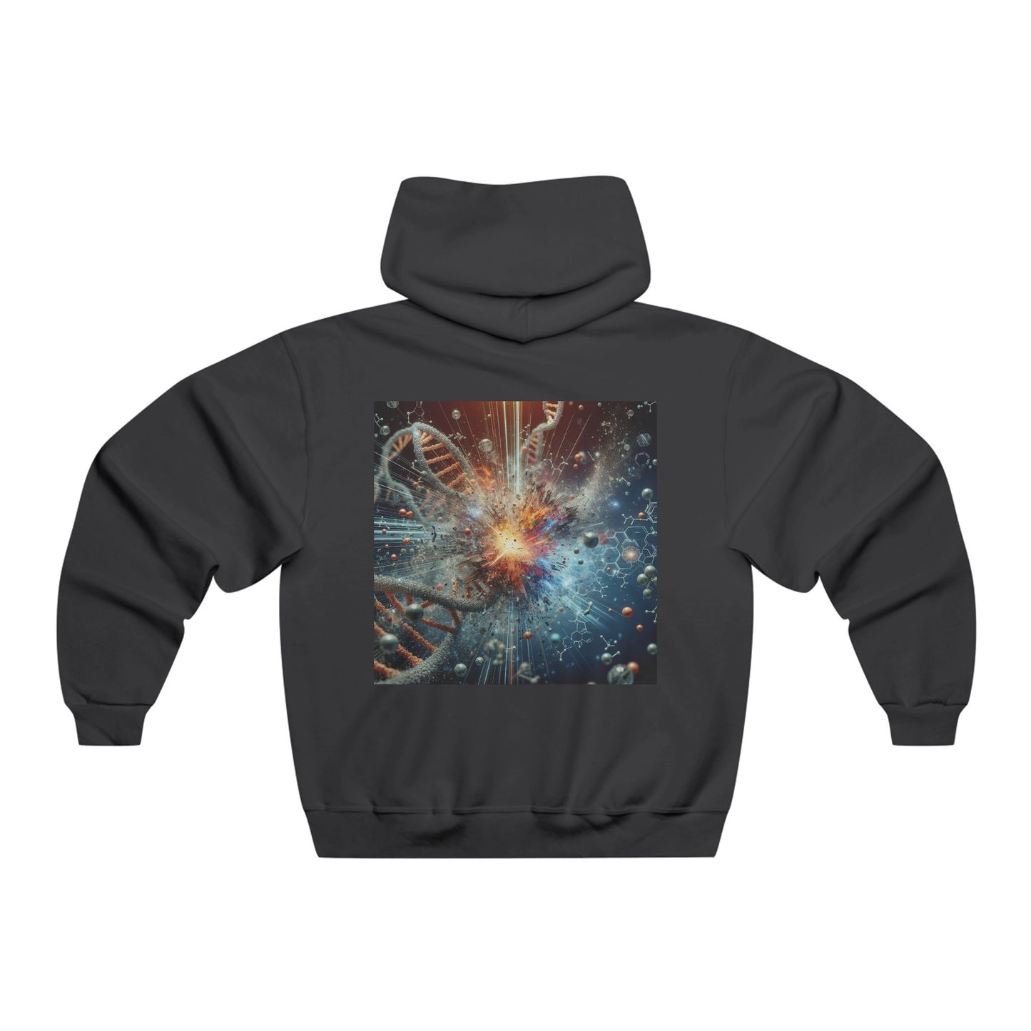 DNA Themed NUBLEND® Hooded Sweatshirt - "We're Here To Help" By ZabzLabz