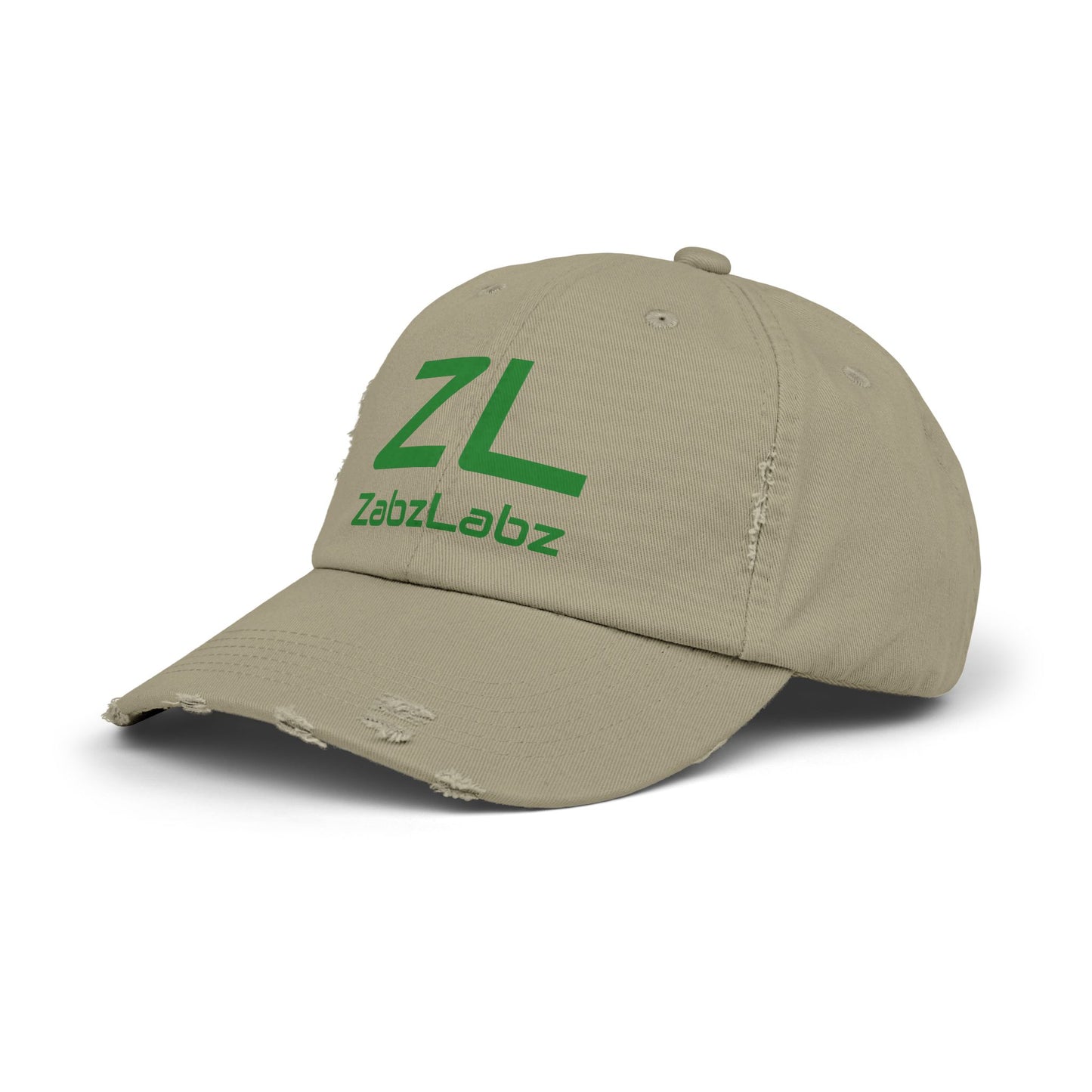 Distressed Style Cap - Adjustable Casual Streetwear "ZL" By ZabzLabz