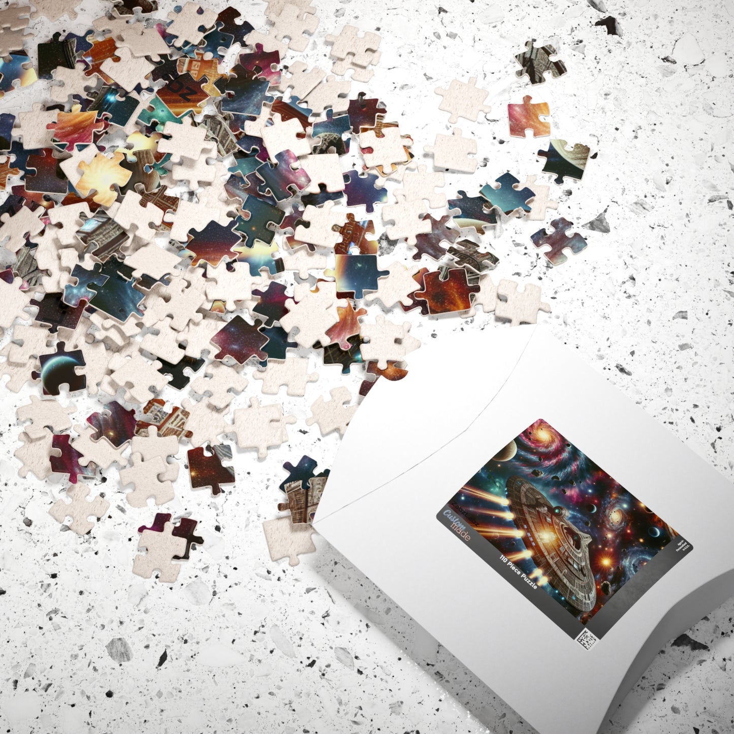 Galactic Adventure Puzzle / 110 Piece Jigsaw for Space Lovers- "Starship" By ZabzLabz