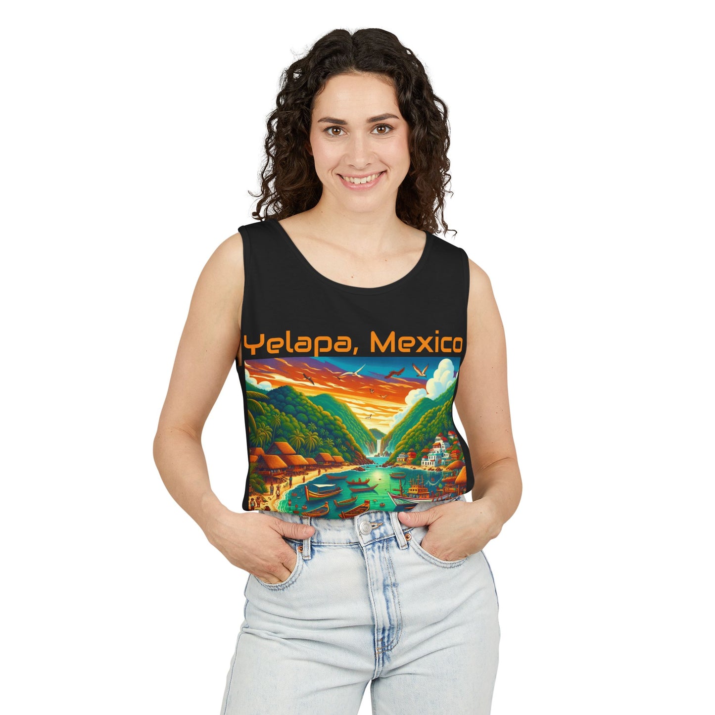 Yelapa, Mexico Beach Vibes Tank Top | Unisex Garment-Dyed Summer Wear