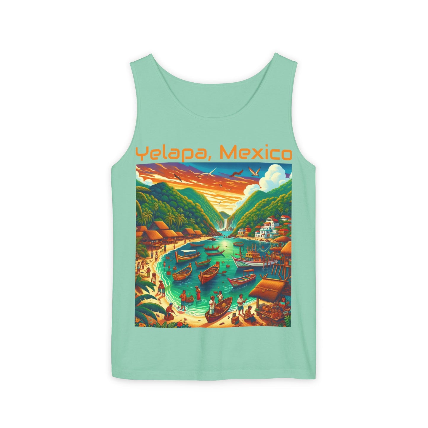 Yelapa, Mexico Beach Vibes Tank Top | Unisex Garment-Dyed Summer Wear