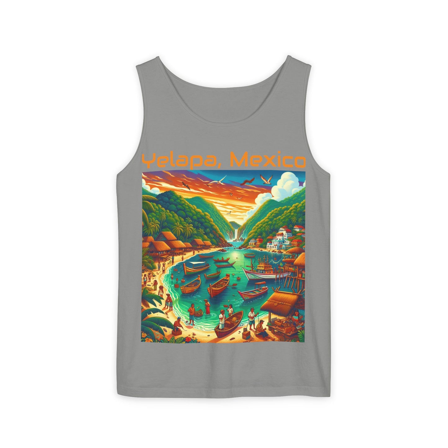 Yelapa, Mexico Beach Vibes Tank Top | Unisex Garment-Dyed Summer Wear