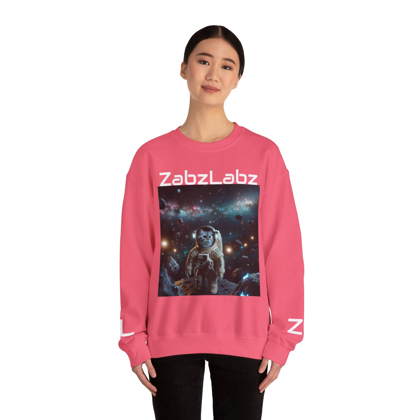 ZabzLabz Space Cat Crewneck Sweatshirt – Unisex Heavy Blend™