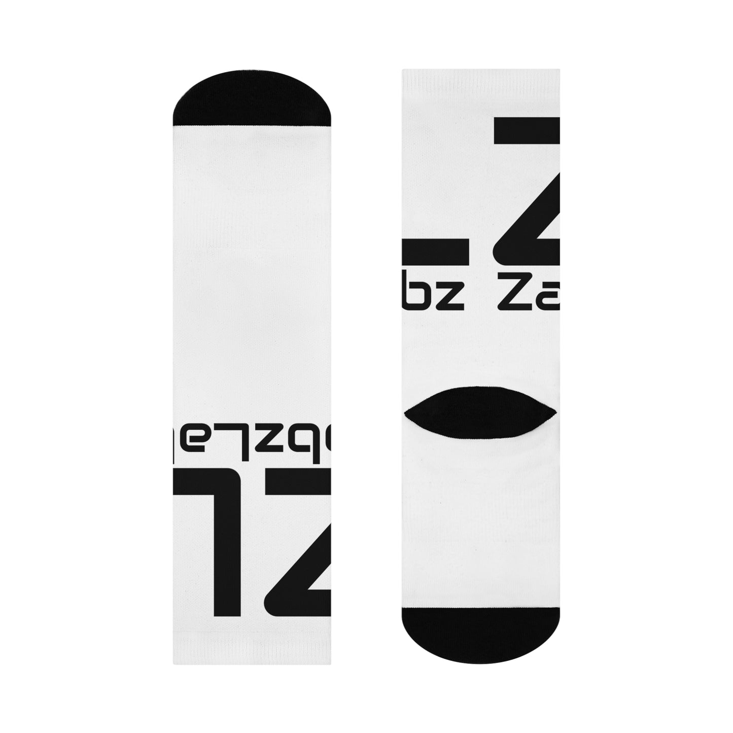 Custom Cushioned Crew Socks- Perfect for Everyday Comfort "ZL" By ZabzLabz