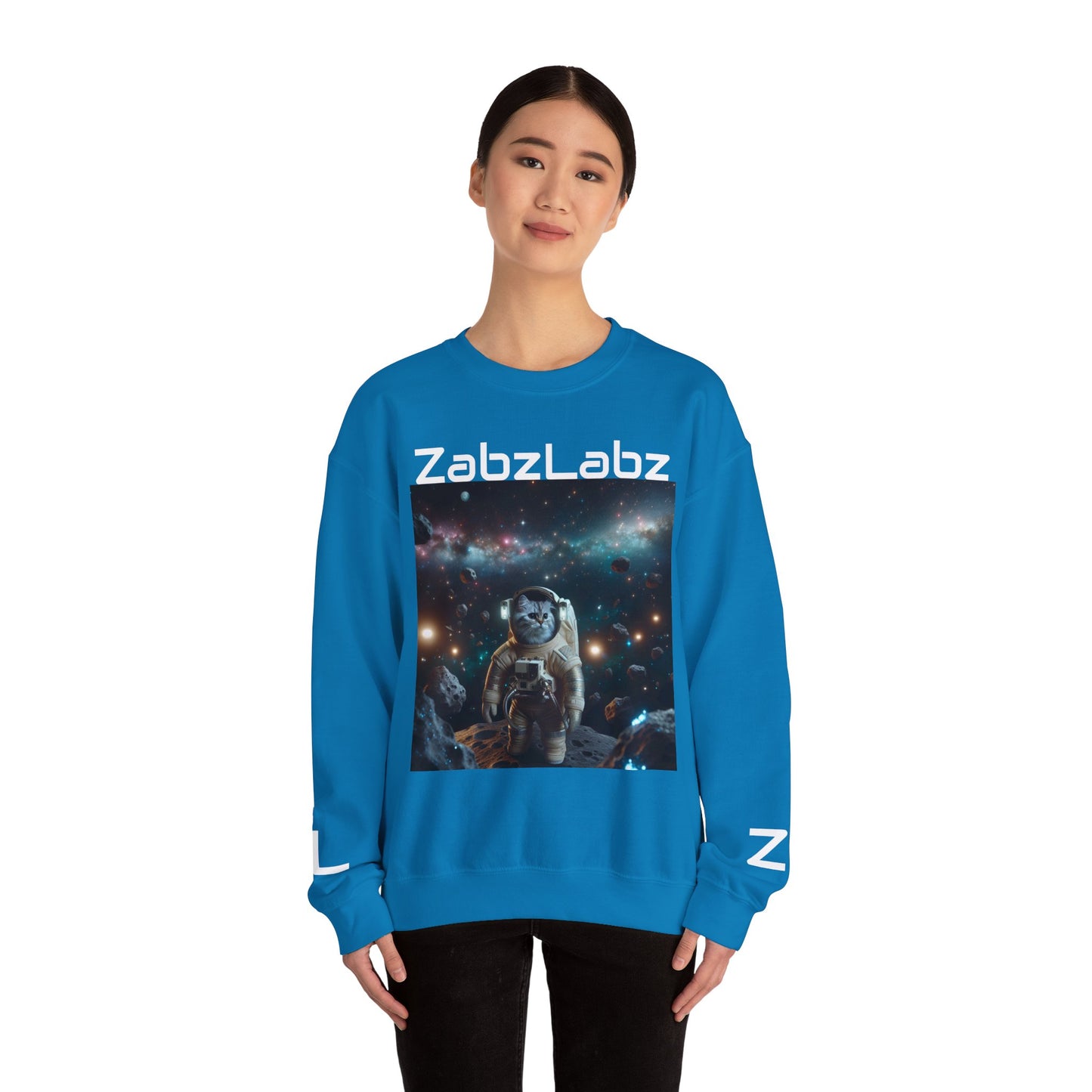 ZabzLabz Space Cat Crewneck Sweatshirt – Unisex Heavy Blend™