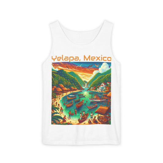 Yelapa, Mexico Beach Vibes Tank Top | Unisex Garment-Dyed Summer Wear