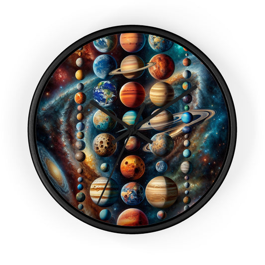 Cosmic Planets Wall Clock - Astronomical Universe Design "Space Lovers" By ZabzLabz