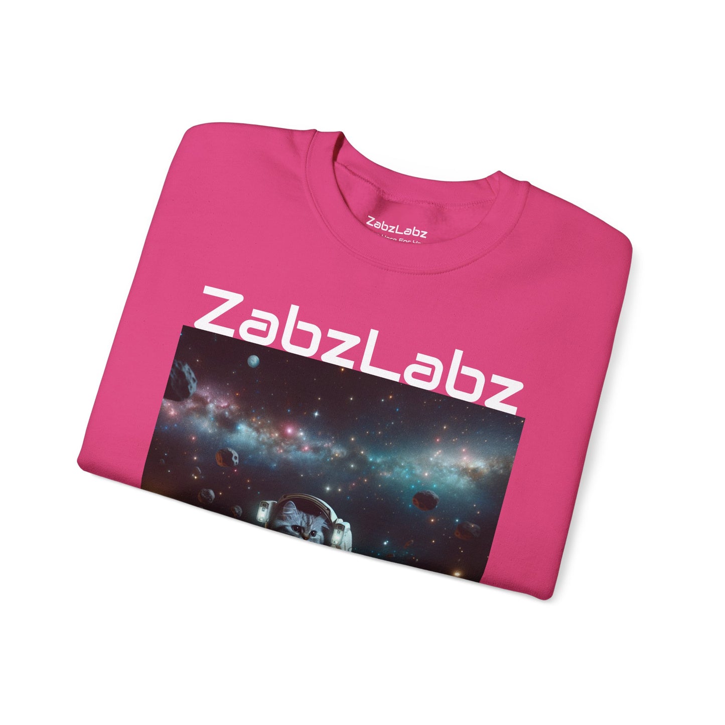 ZabzLabz Space Cat Crewneck Sweatshirt – Unisex Heavy Blend™